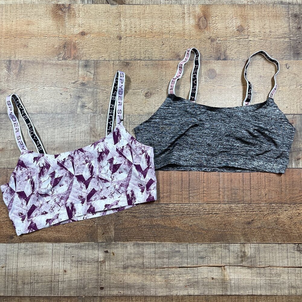 Spyder Set of 2 Unlined Sports Bras size Large